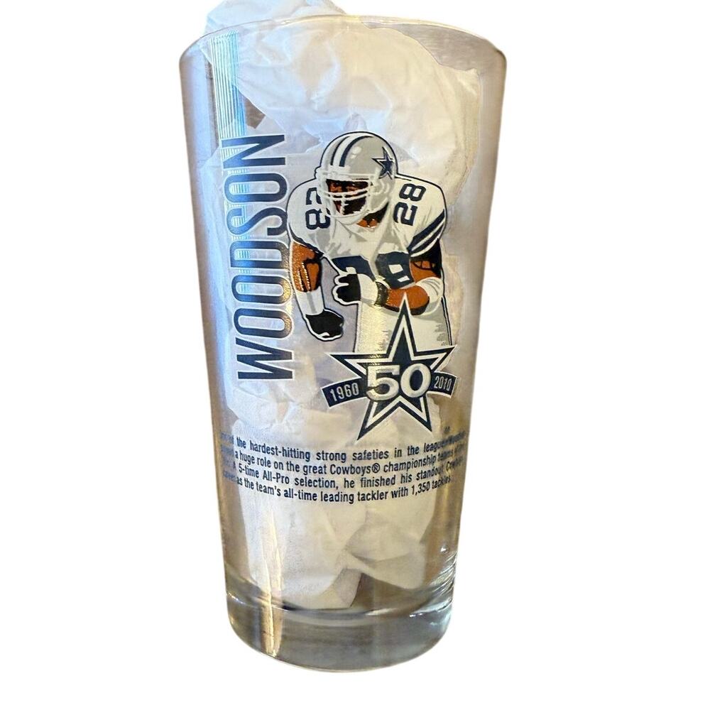 Miller Lite NFL 50th Anniversary Dallas Cowboys  Pint Glass Darren Woodson